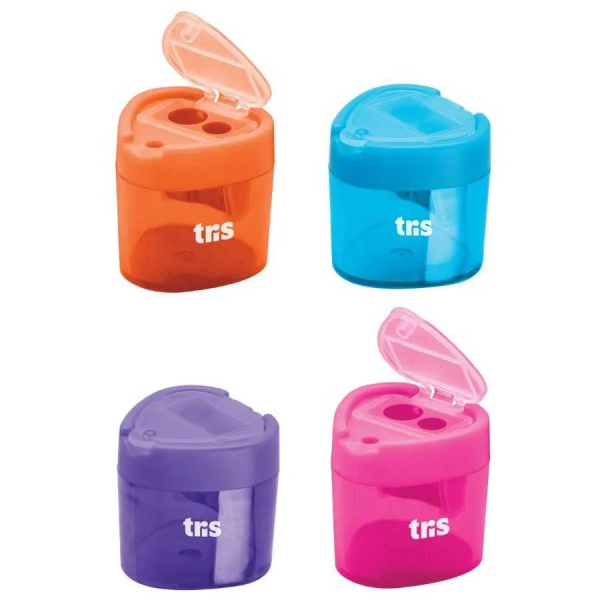 Apontador Duplo com Depósito SU266 Material Escolar Papelaria Fofa e Criativa Kawaii Tris
