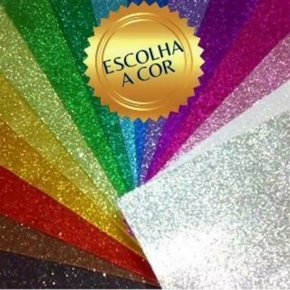Placas De EVA GLITTER 40x48/50cm - UNIDADE - Escolha UMA cor em Oferta na Shopee