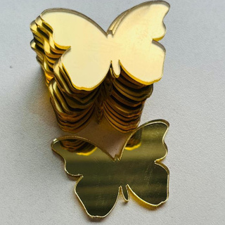 30 Mini Borboletas 4cm em Acrílico Espelhado Decoração para Quarto Dourado Decorativas Quarto Salão em Oferta na Shopee