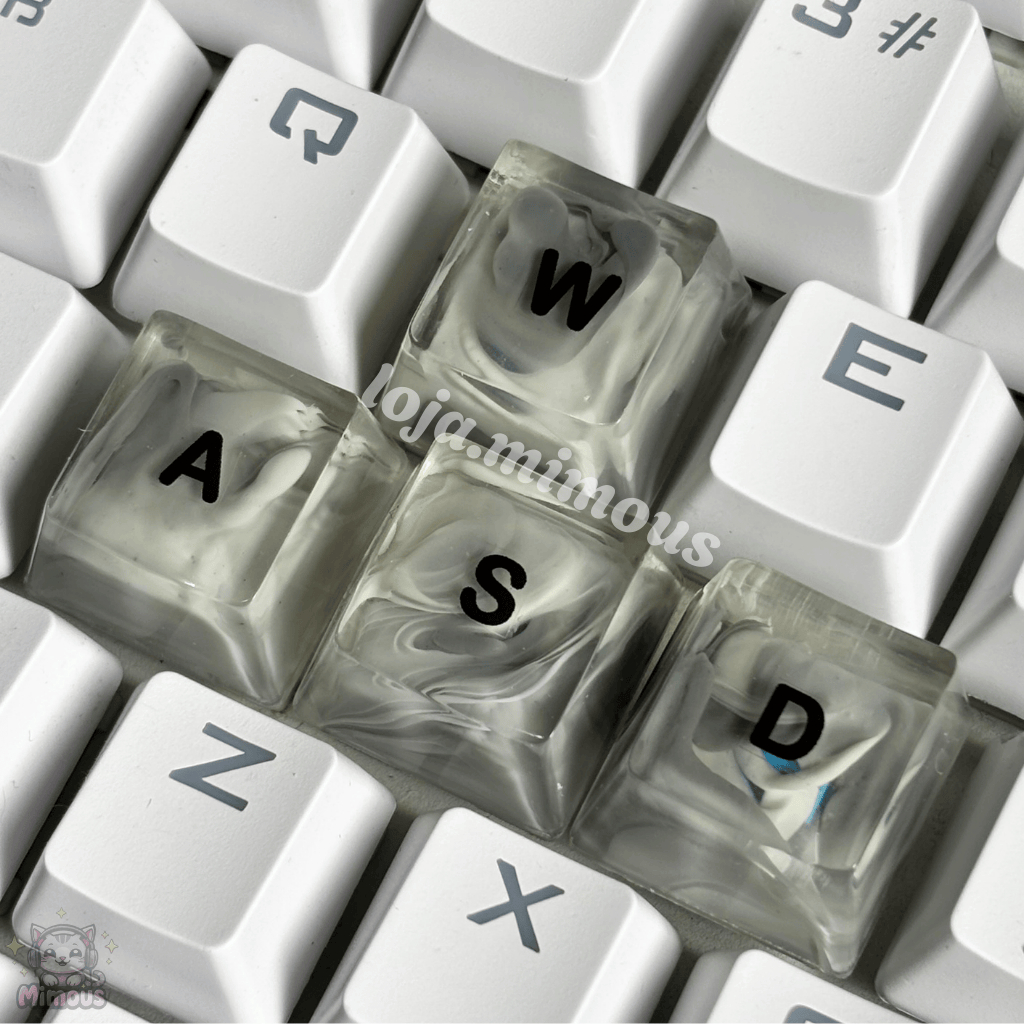Kit Smoke WASD/QWER para teclado mecânico - Keycap personalizada efeito fumaça - LEIA A DESCRIÇÃO