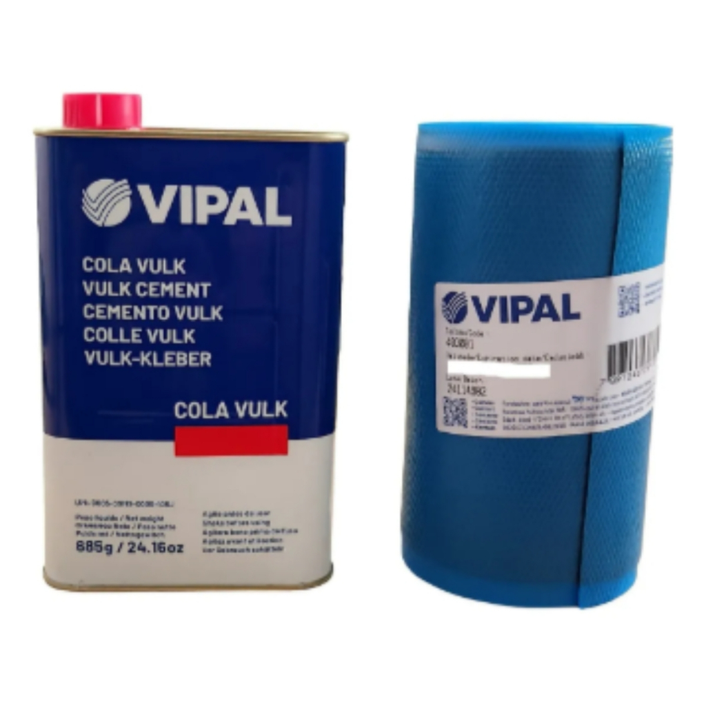 Kit Vulcanite Reparo Quente Borracha 1kg Cola 900 Ml Vipal