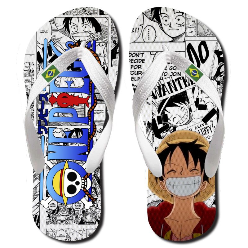Chinelo One Piece Monkey D. Luffy 🏴‍☠️ - Vários modelos - Todos os Tamanhos