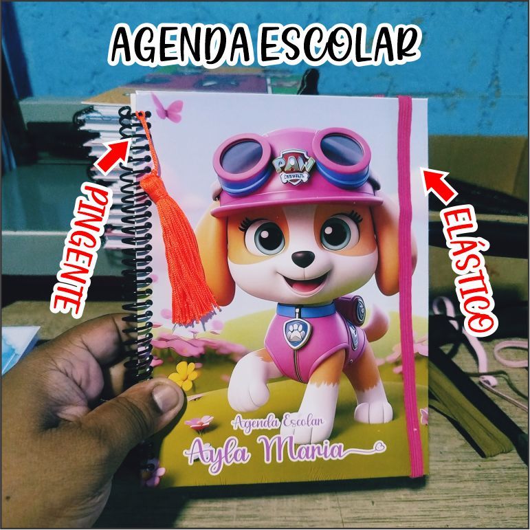 AGENDA ESCOLAR (CAPA DURA + NOME, ATUALIZADA) em Oferta na Shopee