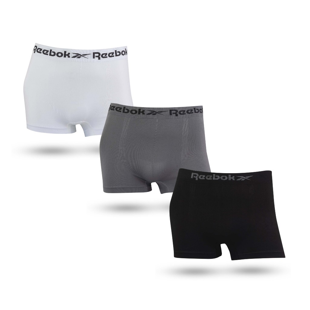 Kit 3 cuecas boxer Reebok Microfibra Original