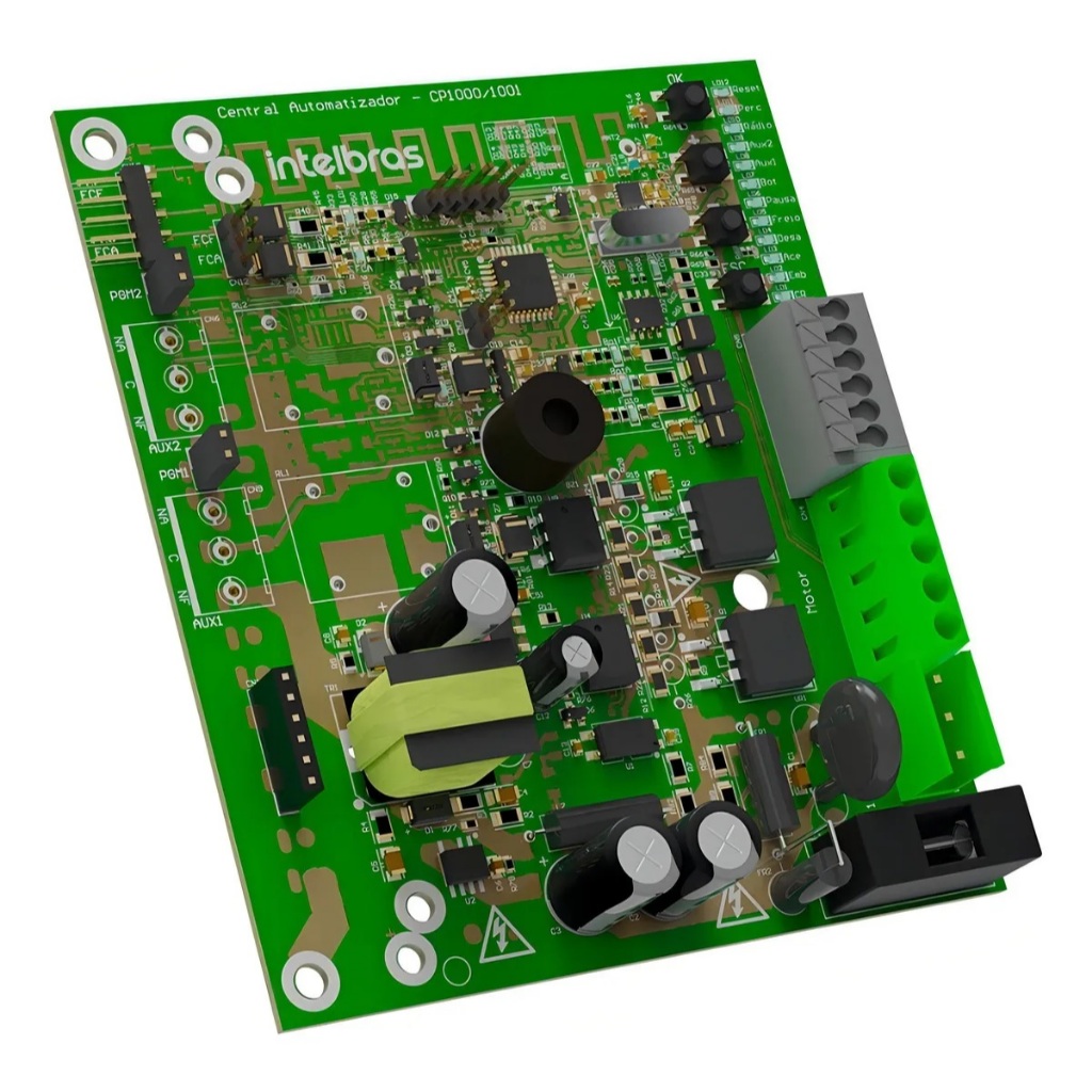 Placa Central Automatizador De Portão Eletrônico Cp 1000 Intelbras
