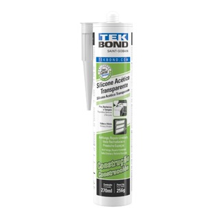 Silicone Transparente Acético Construção Tekbond 256g /270ml. Silicone Acetico Incolor 256gr Tekbond em Oferta na Shopee