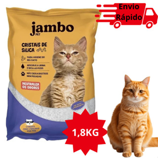 KIT 3 AREIA HIGIÊNICA CRISTAIS DE SÍLICA JAMBO 1.8KG em Oferta na Shopee