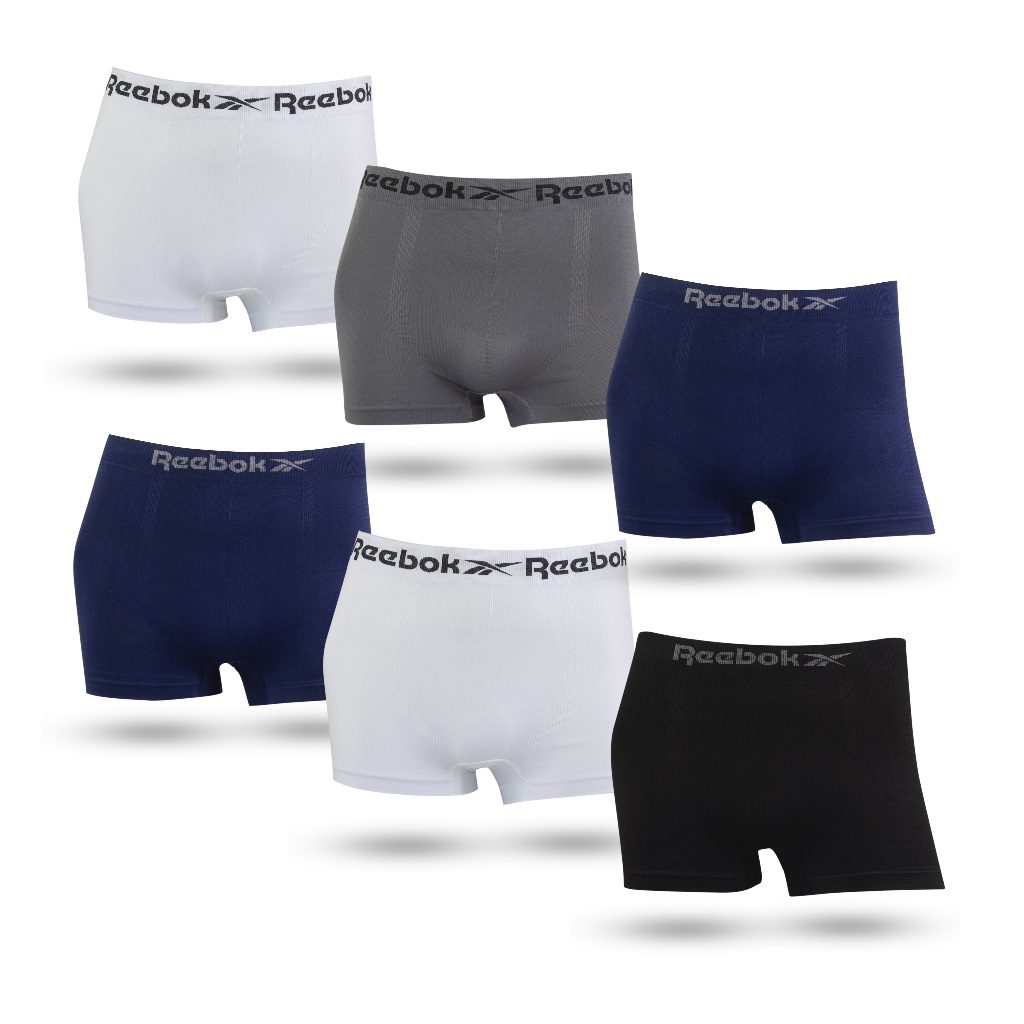 Kit 3 ou 6 cuecas boxer Reebok Microfibra Original