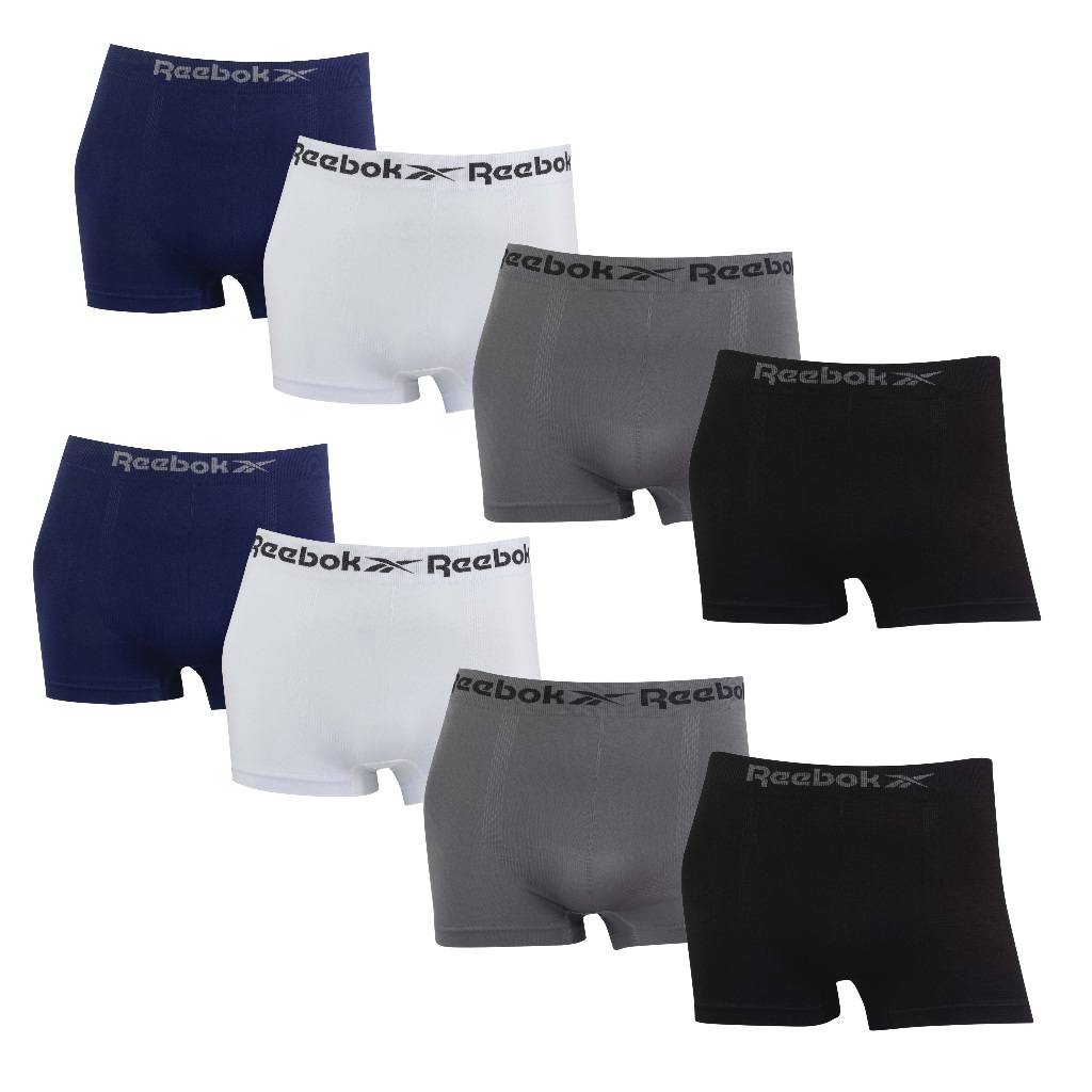Kit 4 ou 8 cuecas boxer Reebok Microfibra Original