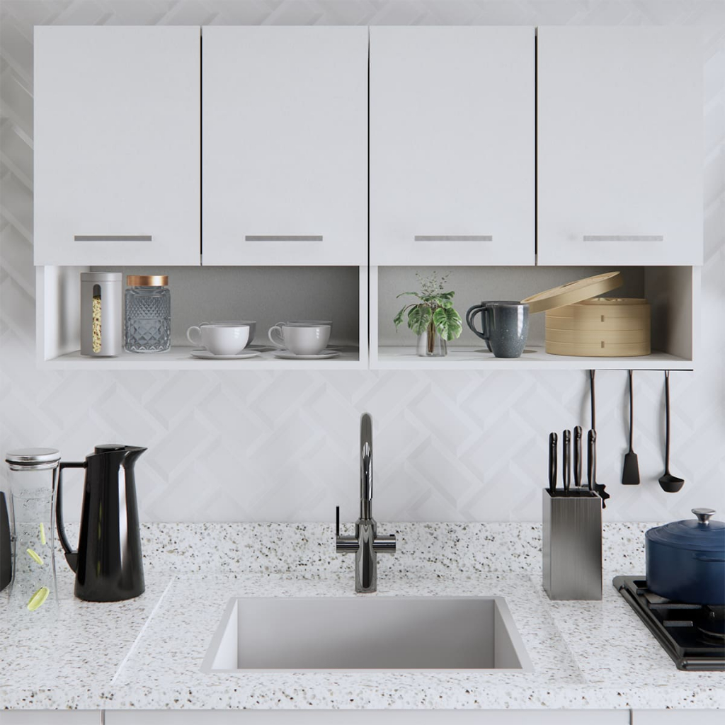 Conjunto 2 Armários Cozinha Aéreo 2 Portas 60cm Com Nicho Resistente Bonatto em Oferta na Shopee