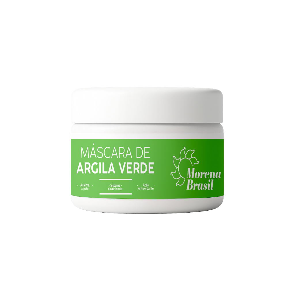Máscara Hidratante Facial de Argila Verde, Morena Brasil