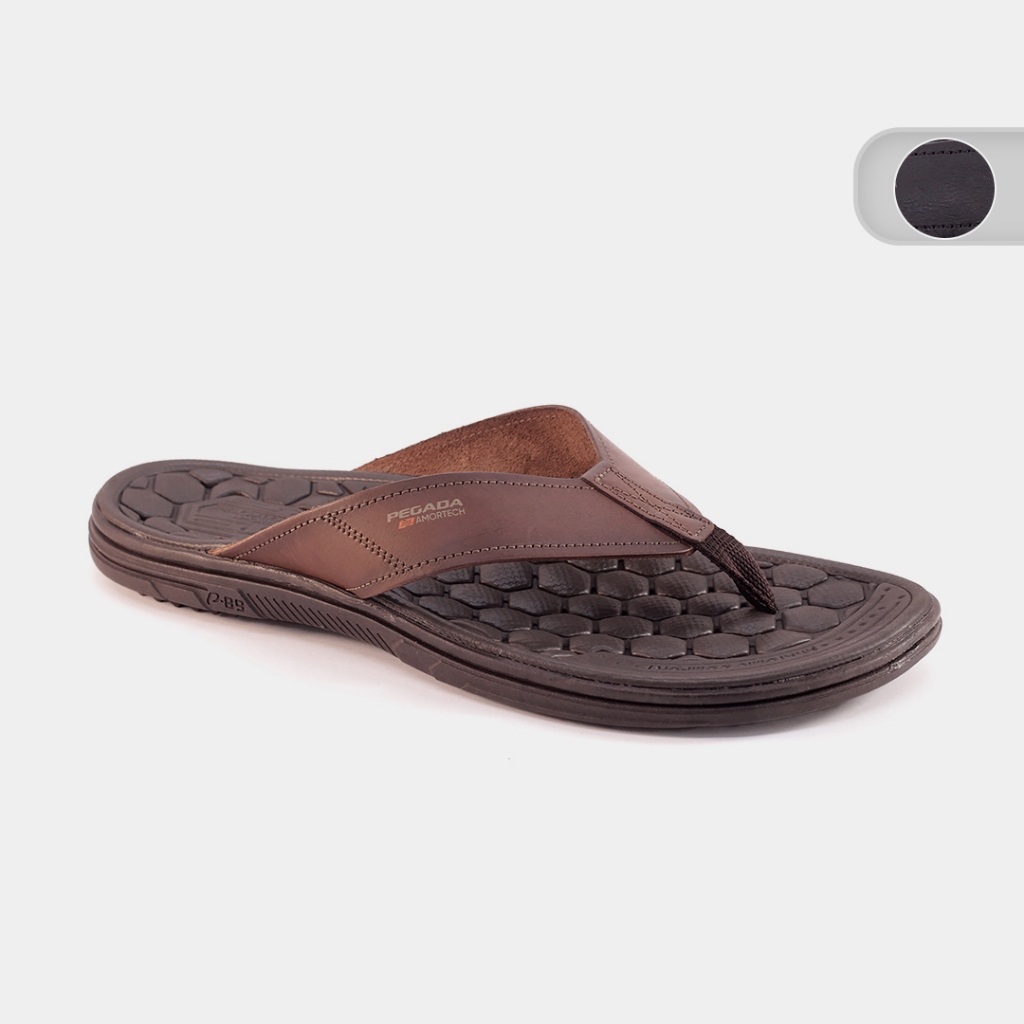 Chinelo Pegada Couro Tamanhos do 45 ao 48 Masculino 533301 em Oferta na Shopee