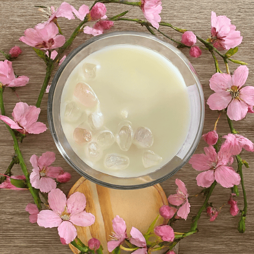 Vela Aromática Perfumada com Cristais Naturais Cheirosa 100g | Envio Imediato | Quartzo Rosa | Ametista em Oferta na Shopee