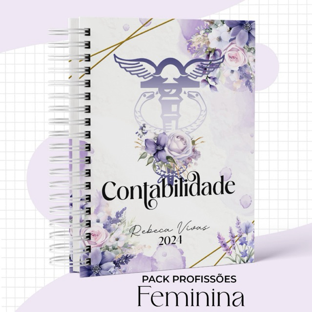 AGENDA 2026 | PROFISSÕES FLORAL LILÁS | PERSONALIZADA | COM HORÁRIO em Oferta na Shopee