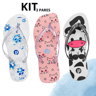 Kit Chinelo Feminino Casual Confortável Leve em Oferta na Shopee