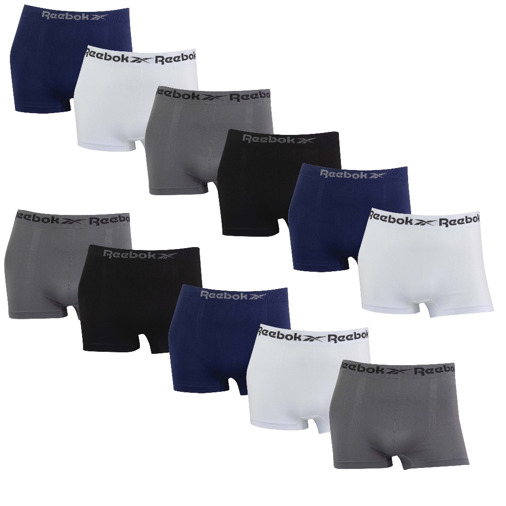 Kit 6 ou 11 cuecas boxer Reebok Microfibra Original