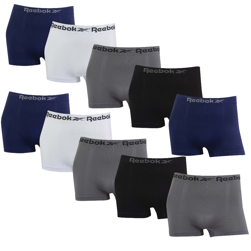Kit 5 ou 10 cuecas boxer Reebok Microfibra Original