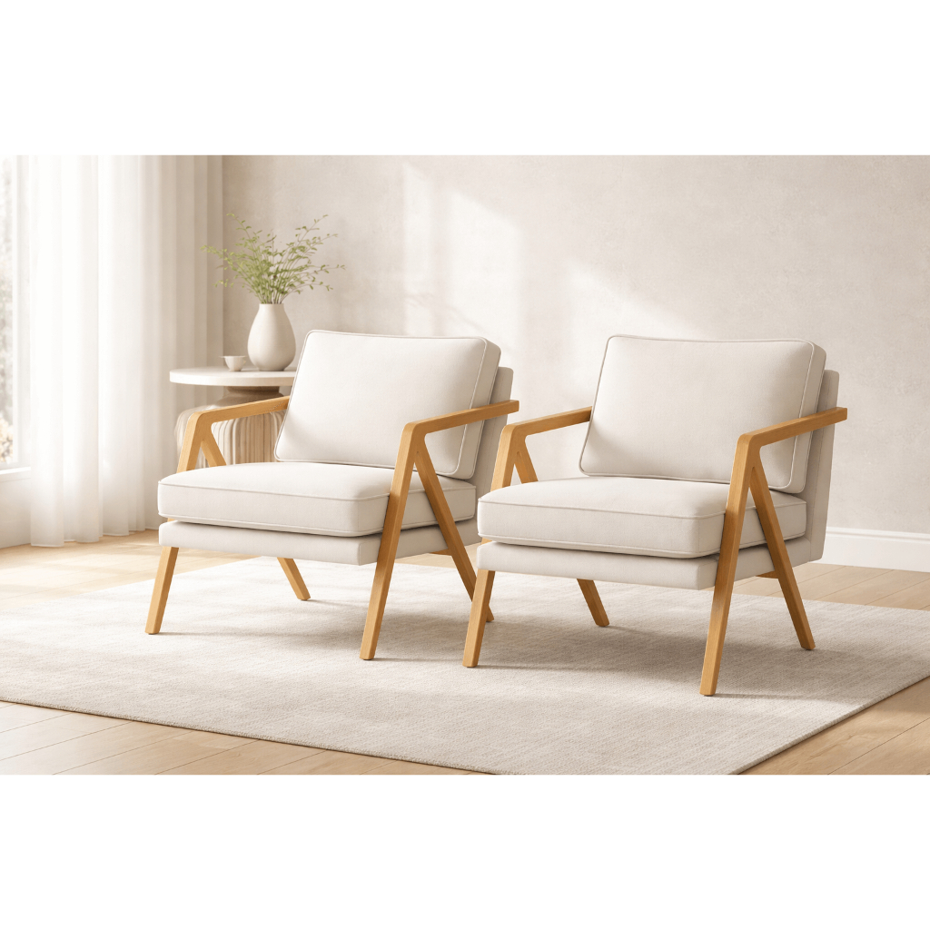 Kit 2 Poltronas Modernas Estofadas Design Sofisticado Luxo em Oferta na Shopee