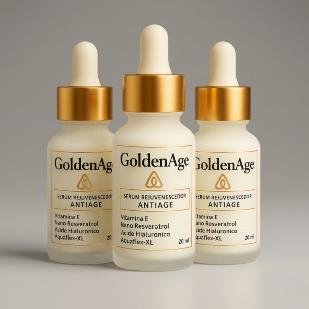 Kit Com 3 Golden Age Sérum Facial Efeito Lifting Uniformiza o Tom e Reduz Manchas no Rosto Pescoço