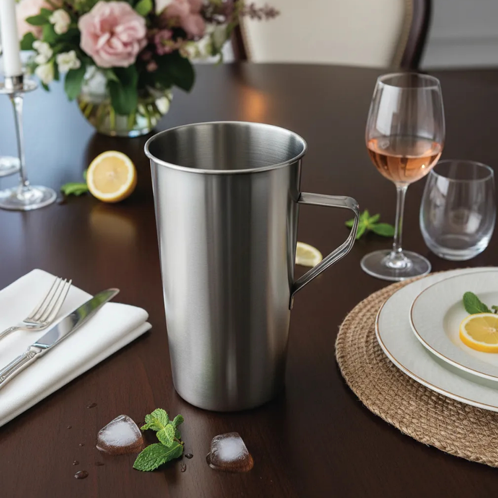 Jarra De Suco Água Chá 1,5L Aparador Gelo Inox em Oferta na Shopee