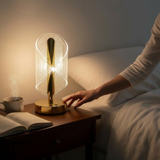 Luminária LED Touch Moderno 3 Luzes Cores Acrílico Sala Moderno Quarto USB Dimerizável Recarregável em Oferta na Shopee