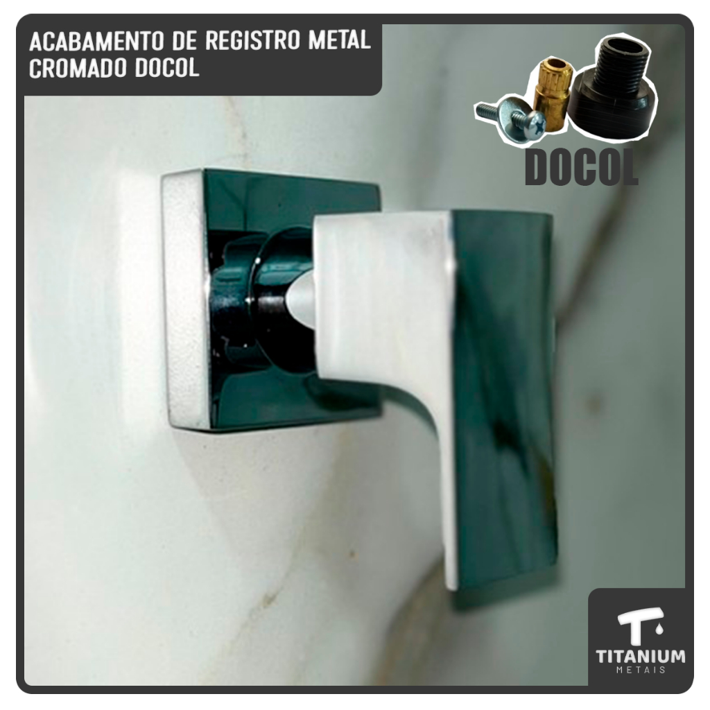 Acabamento Registro Metal Alavanca 1/2 e 3/4 Docol Cromado em Oferta na Shopee