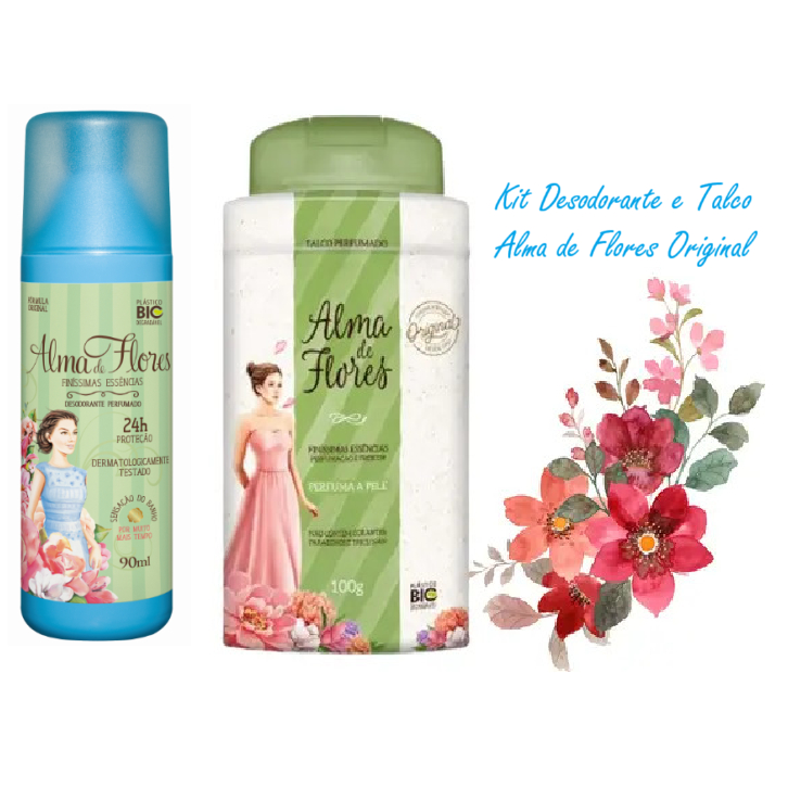 Kit Alma de Flores com Desodorante e Talco Corporal Original
