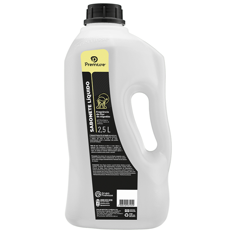 Sabonete Líquido mãos, rosto e corpo Flor de Algodão 2,5L Premisse - Banho Box Hotel Pousada Clínica Resort Chuveiro em Oferta na Shopee