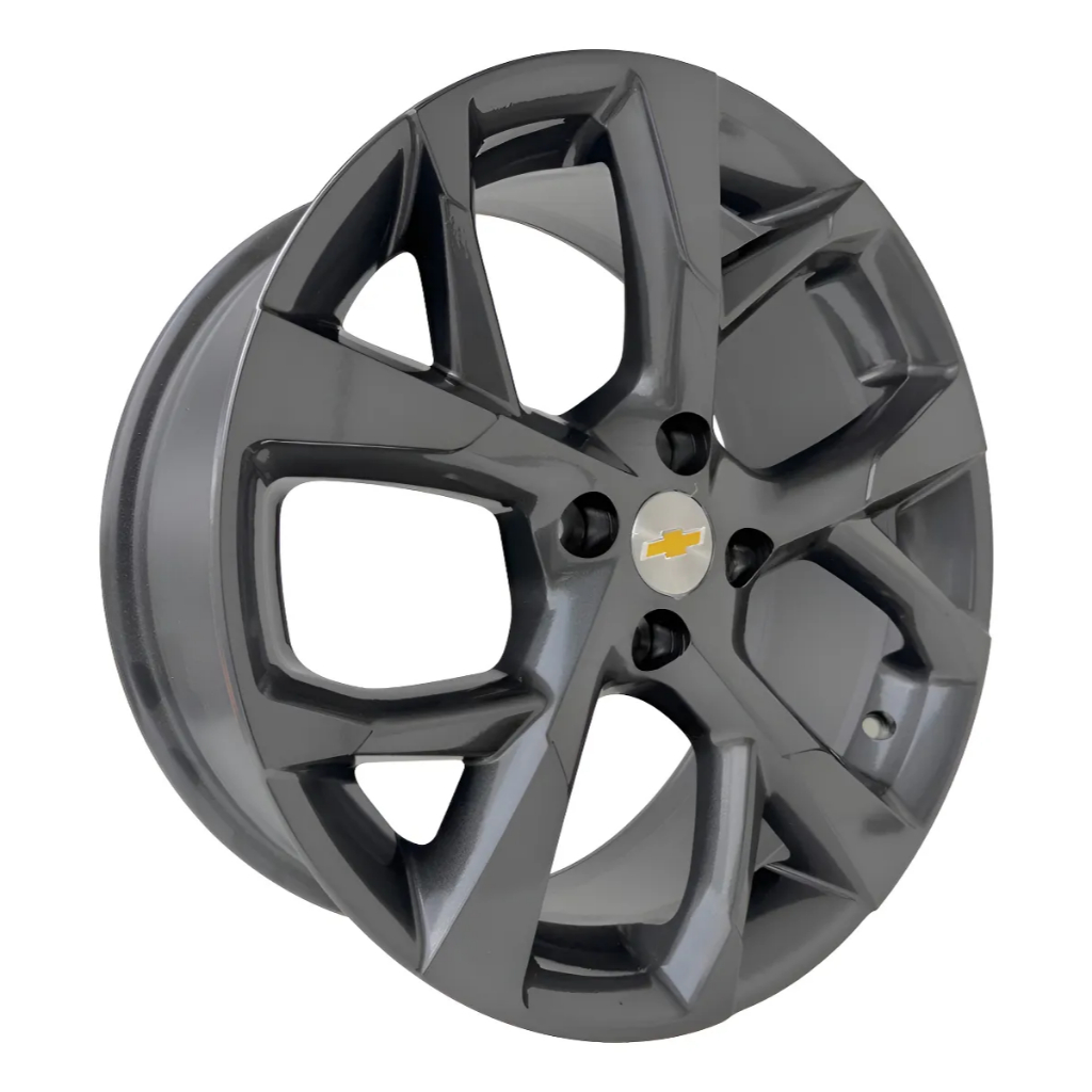 Kit 4 Rodas Aro 16X6,0 4x100 Onix Ltz Prisma Joy Grafite Brilhante Krmai S47