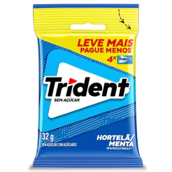 Chiclete Trident Hortelã - Goma De Mascar - Pct de 32g