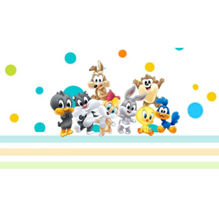 Painel de Festa Grande Sublimado Tema: Looney Tunes Baby 3X2 em Oferta na Shopee