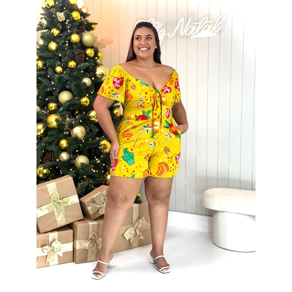 Macaquinho Plussize  44 ao 56 - Rafaela