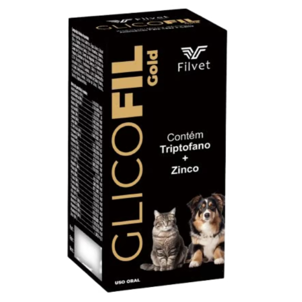 Glicofil Pet 30ml, 60ml ou 120ml Suplemento Vitamínico Para Cães e Gatos FILVET