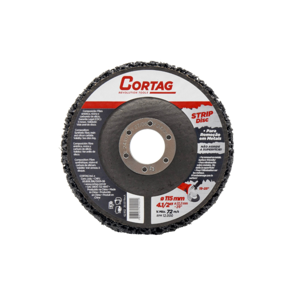 Disco Strip para Remoção em Metais 115mm Cortag em Oferta na Shopee
