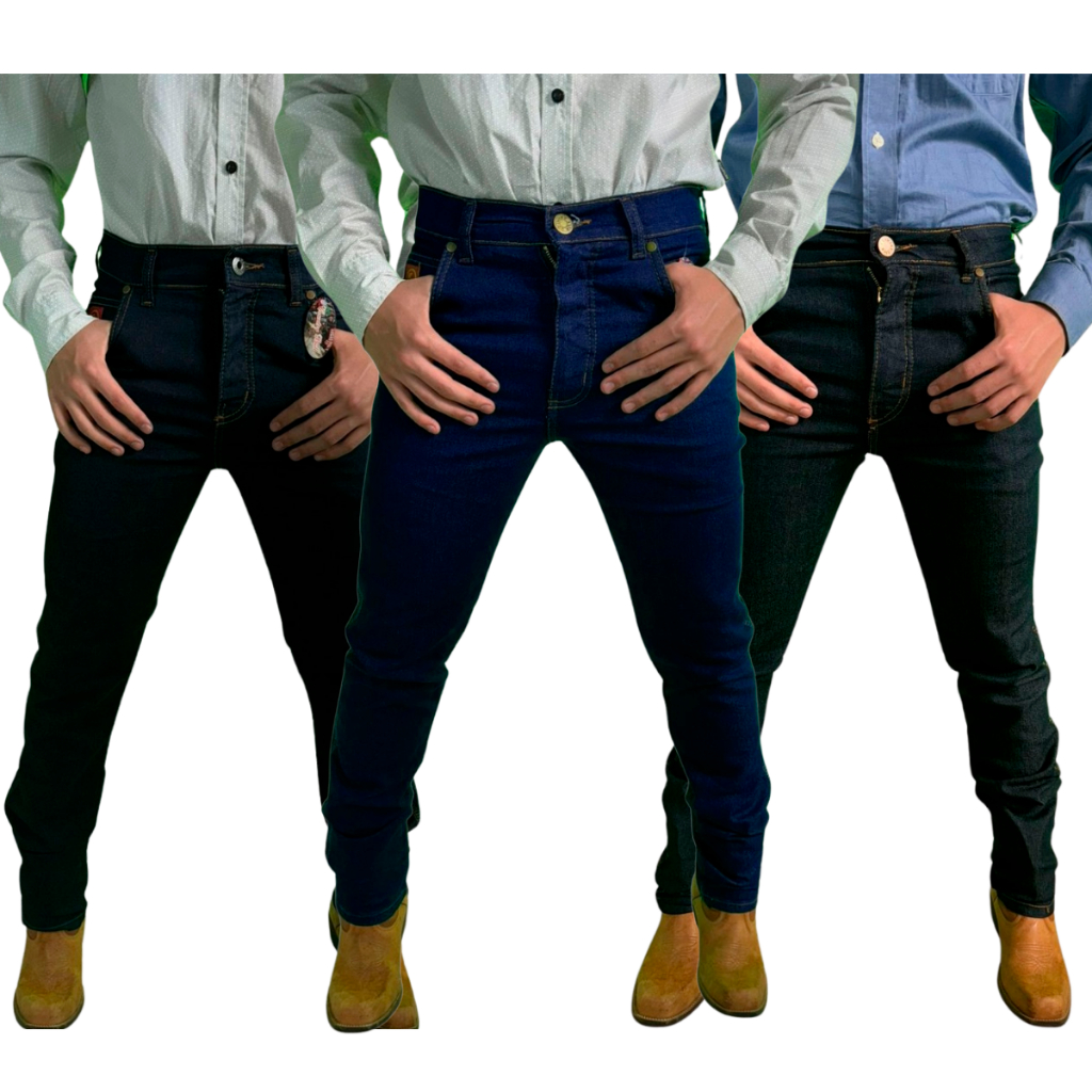 Calça Jeans Country Masculina Reforçada Qualidade Peão Rodeio Cowboy