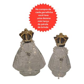 Garrafinha de água benta de vidro de Nossa Senhora Aparecida - 30 ml ou 60 ml em Oferta na Shopee