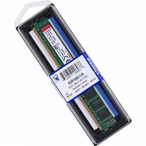 RAM DDR3 8GB 1600mhz  KINGSTON  Memória RAM Pc3 12800 KVR16N11/8 - Para Desktop Computador