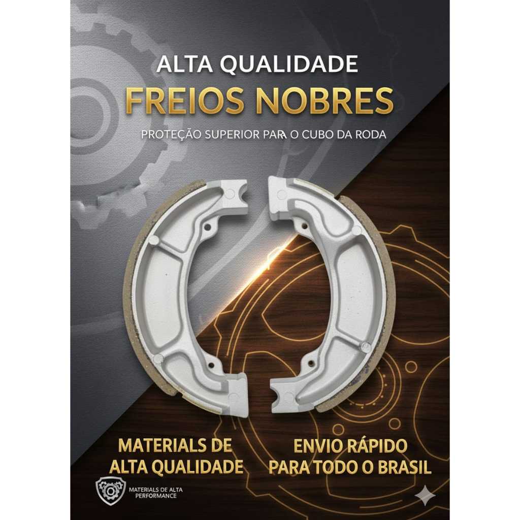 Lona Sapata de Freio Cg 160 Fan Titan Cargo Start 2015 a 2025 TRAS, DIANT 0,25