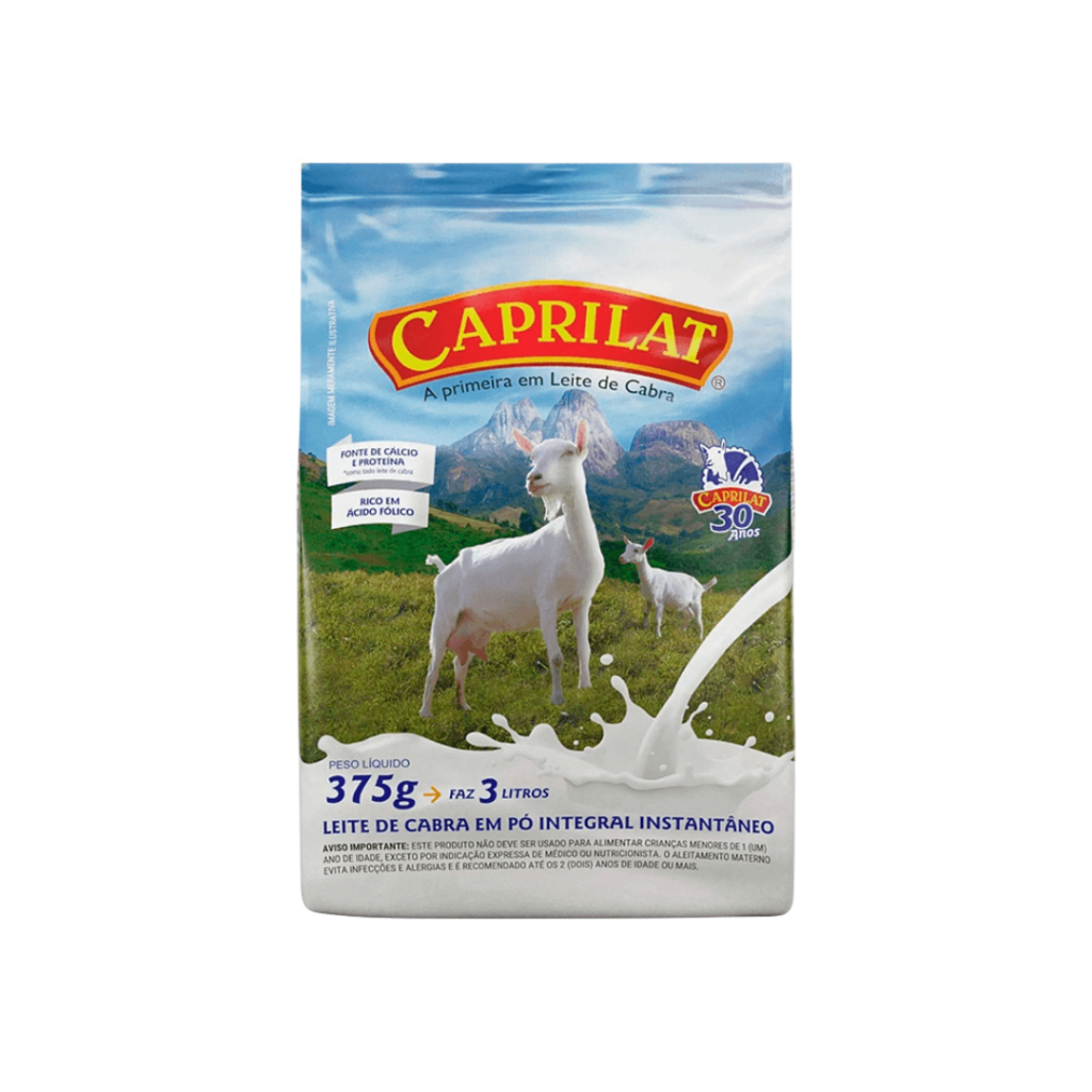 Leite De Cabra Em Pó Integral Caprilat Sachê 375g
