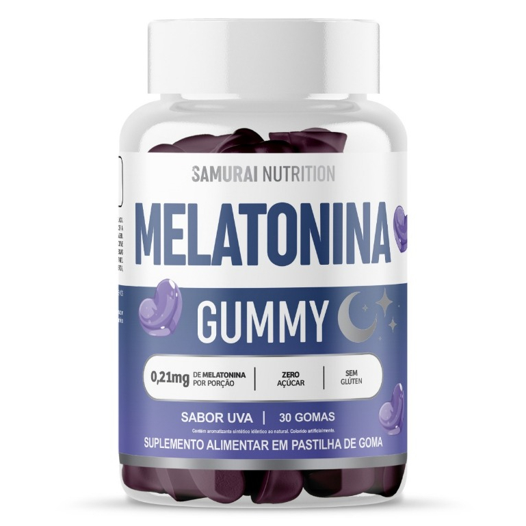 Melatonina Gummy 30 Gomas Sabor Uva - Samurai Nutrition em Oferta na Shopee