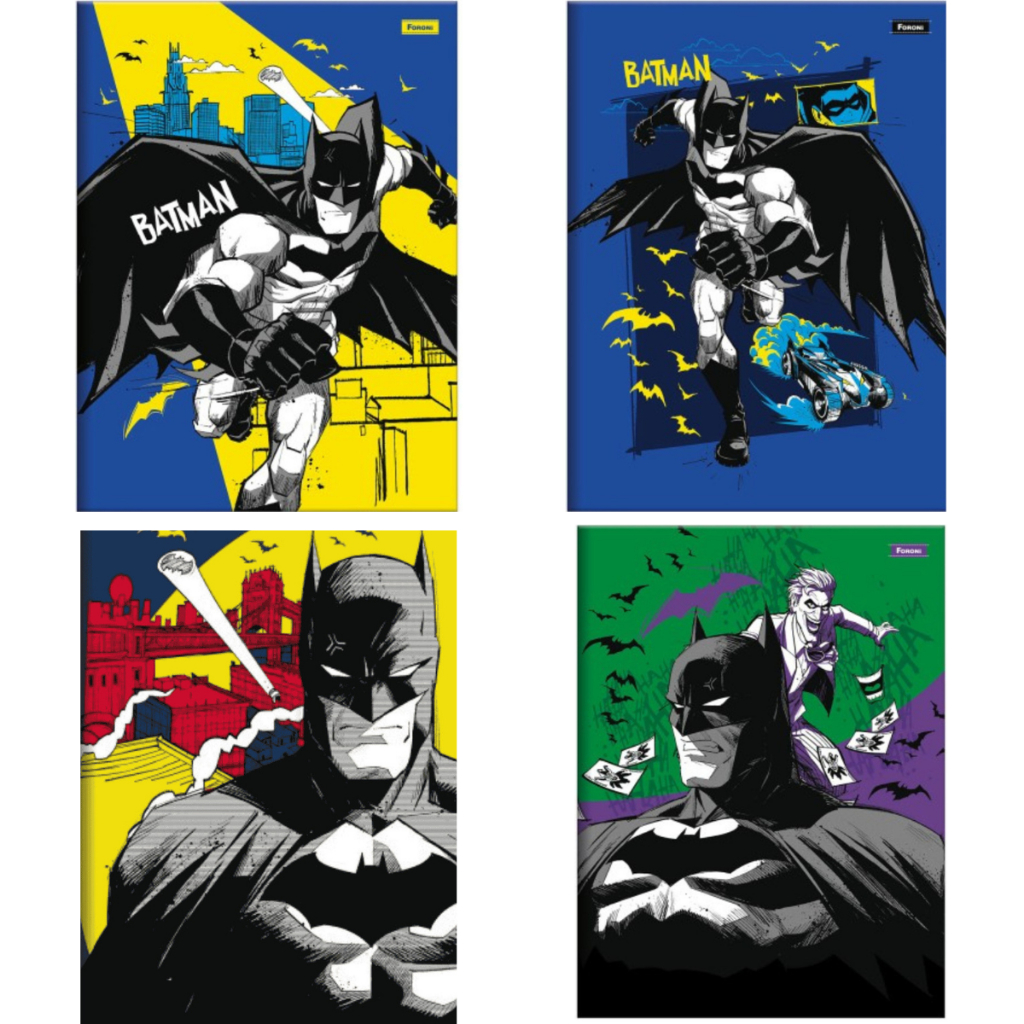 Caderno Grande Brochurão Capa Dura Batman 48 Folhas Foroni