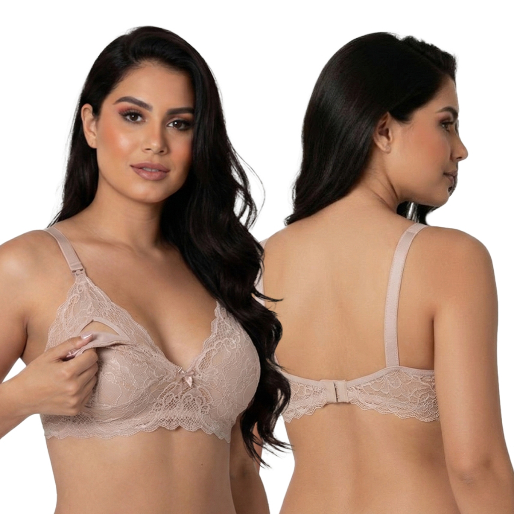 Sutiã Amamentação Reforçado Renda Gestante Top Maternidade em Oferta na Shopee