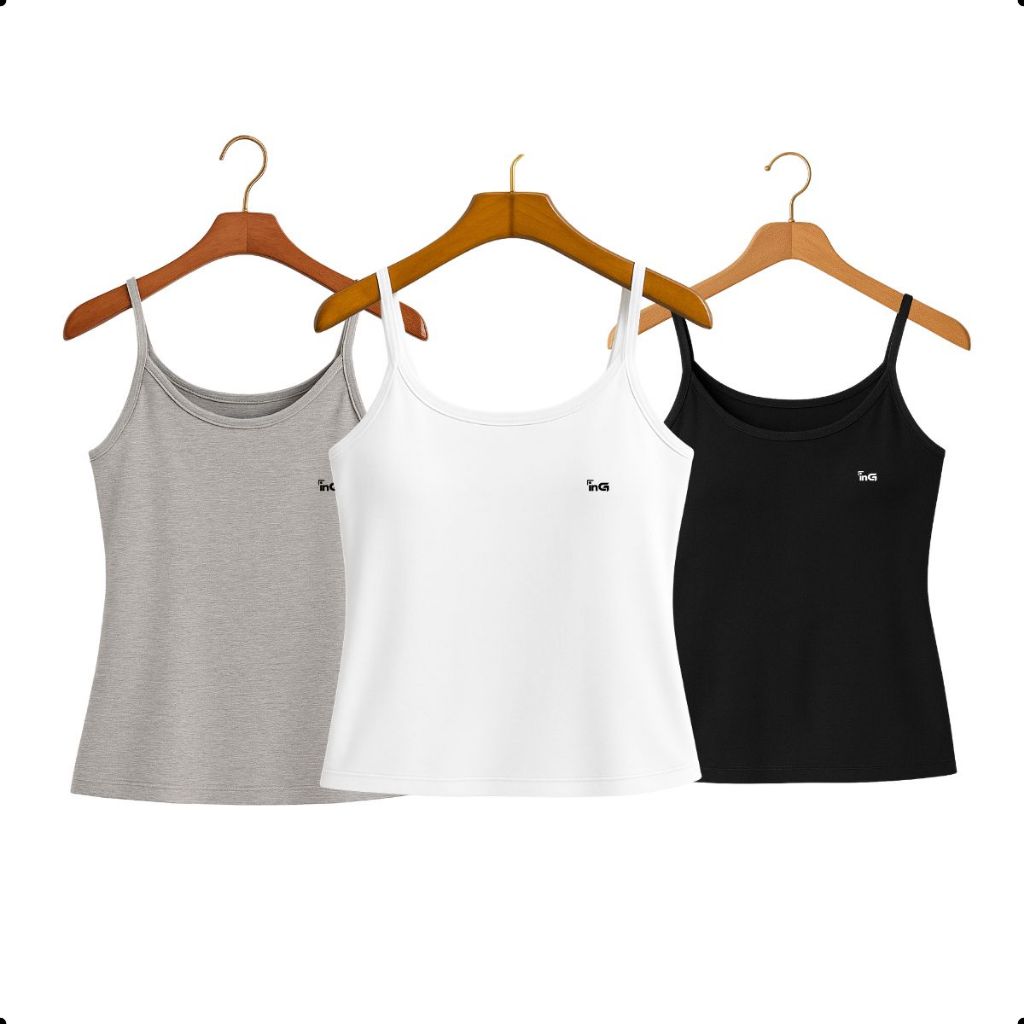 Kit 3 Blusa Alcinha Feminina Plus Size GG ao G5 Viscose com Elastano Básica