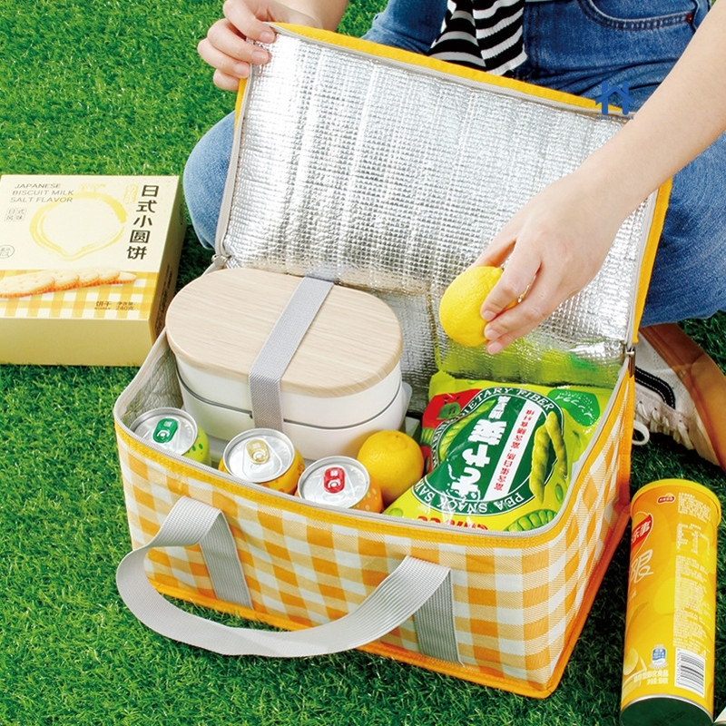 Bolsa térmica Cesto para piquenique com zíper e dobravél para alimento quente ou frio impermeavél