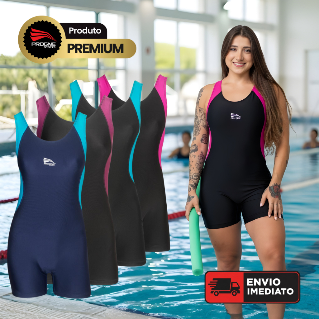 MAIÔ MACAQUINHO PREMIUM - HIDROGINÁSTICA NATAÇÃO ESPORTES TREINOS - PROGNE SPORTS