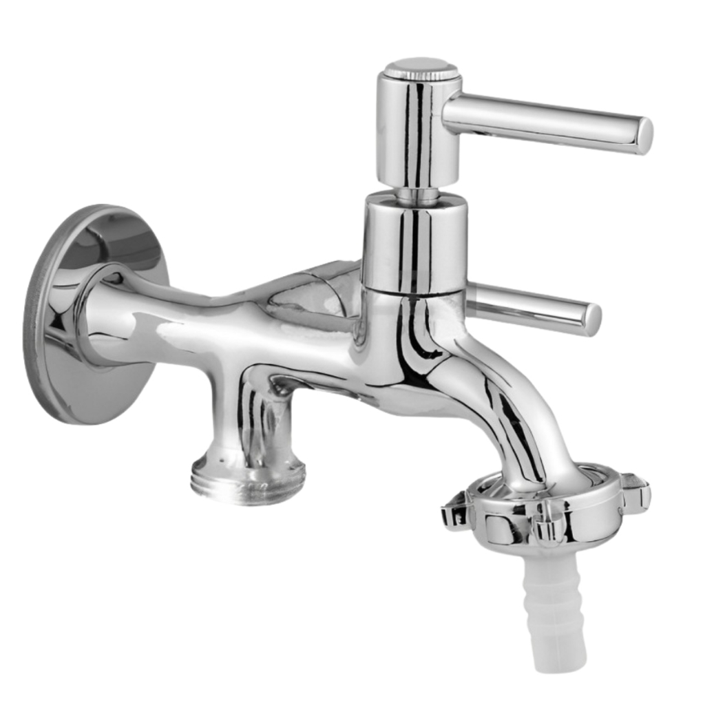 Torneira Máquina de Lavar/Tanque 1/4 de Volta 2 Saídas em ABS Cromado Slim Premium em Oferta na Shopee