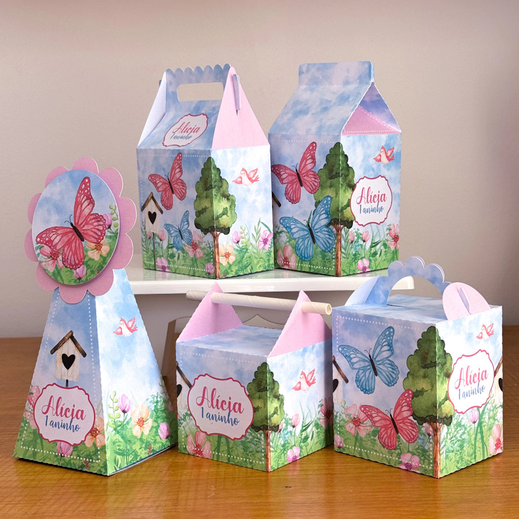 Caixinhas Lembrancinhas Personalizadas (pegue e monte) Festa / aniversário Infantil / Qualquer tema
