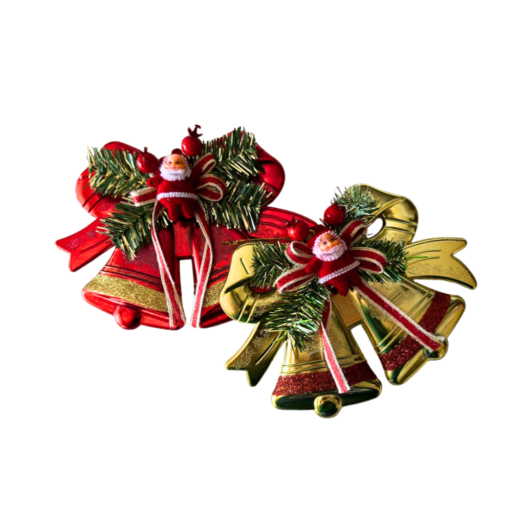 Enfeite pendente Sino de natal com papai noel 20x18cm – decoração arvore de natal Wincy