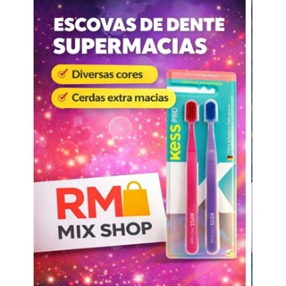 Kit 2 Escova Dental Kess Pro Cerdas Extra Macia em Oferta na Shopee