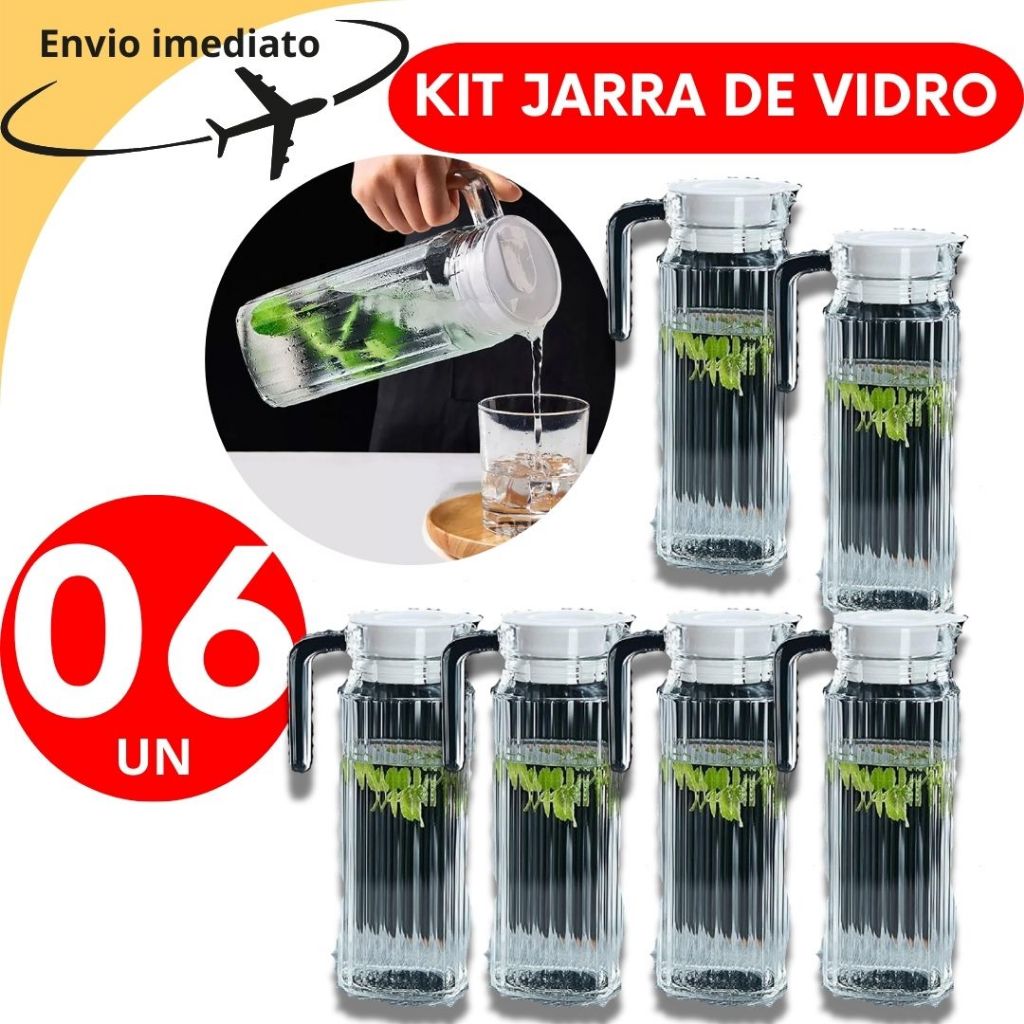 KIT  06 JARRA PARA AGUAS SUCOS BEBIDAS